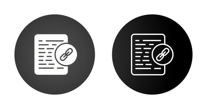Document Link Vector Icon