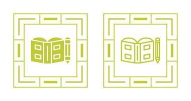 Open book with pen Vector Icon