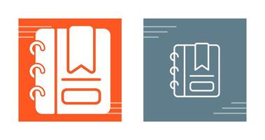 Writing pad with bookmark Vector Icon
