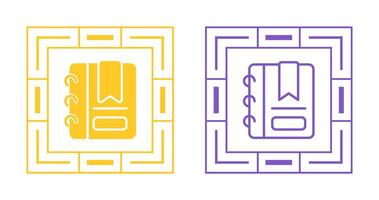 Writing pad with bookmark Vector Icon