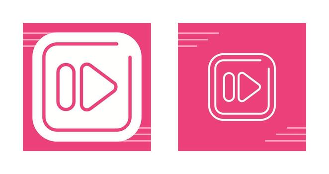 rápido adelante cuadrado vector icono