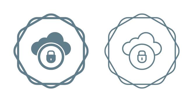 Cloud Security Vector Icon