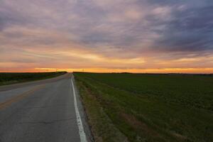 birthday drive through the Illinois countryside at dawn photo