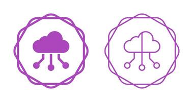 Hybrid Cloud Vector Icon