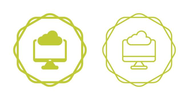 icono de vector de computación de borde