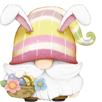 Happy Holiday, Easter Day, rainbows cute Gnome Easter png