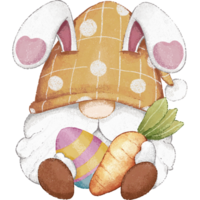 Happy Holiday Easter Day.. orange cute Gnome Easter png