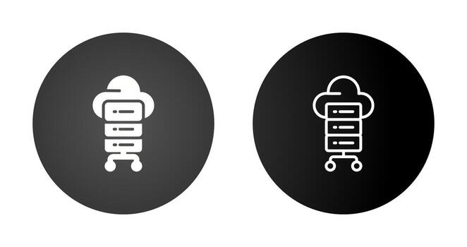 icono de vector de computación en la nube