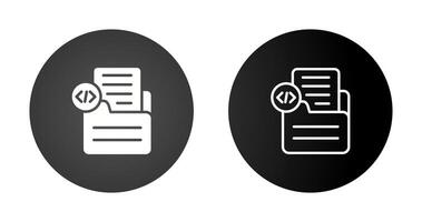 Document Insert Code Vector Icon