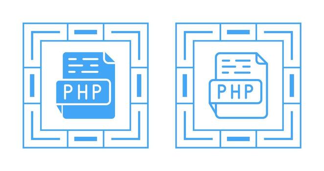 icono de vector de php