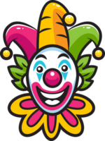 clown, grappenmaker, april dwazen dag, kleurrijk stijl png