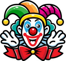 clown, burlone, aprile sciocco giorno, colorato stile png