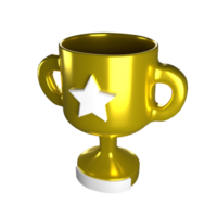 Gold Trophy 3D icon png