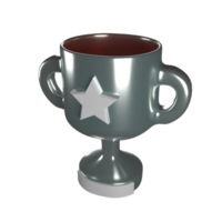 argent trophée 3d icône png