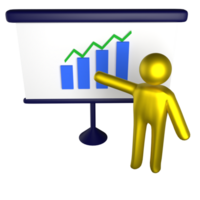 presenting chart 3D icon png