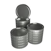 Silver coin 3D icon png