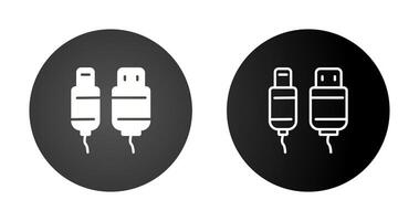 icono de vector de cable usb