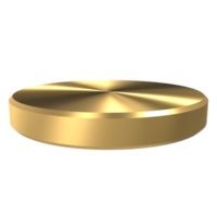 Gold podium in geometric shape for winner and product display. Gold podium for product presentation. 3D rendering illustration png