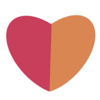 Color heart love element png