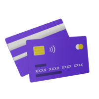 crédito tarjeta bancario icono 3d png