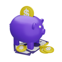 Piggybank Banking Icon 3D png