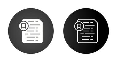 Document Insert Bookmark Vector Icon