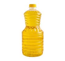 Vegetable oil with olive oil in different bottle for cooking isolated on white background with clipping path. photo