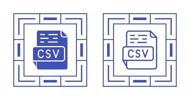 icono de vector csv