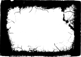 grunge gräns textur bakgrund. abstrakt ram täcka över. png grafisk illustration med transparent bakgrund.