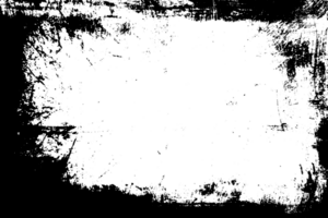 Grunge border texture background. Abstract frame overlay. PNG graphic illustration with transparent background.