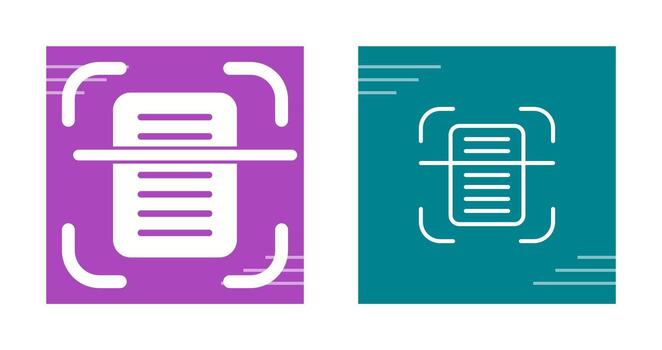 Document Scanning Vector Icon
