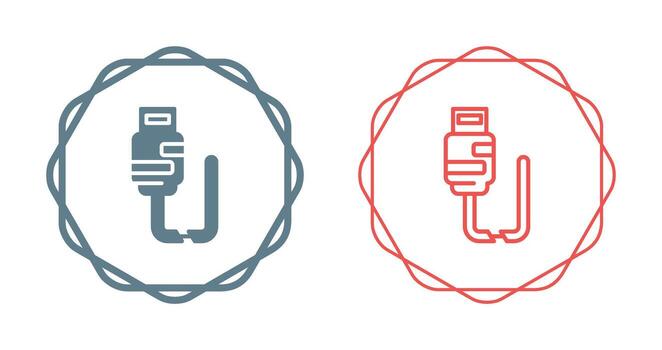 Broken Cable Vector Icon