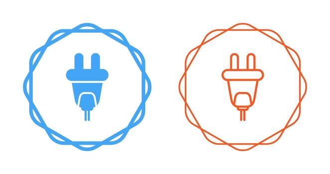 icono de vector de enchufe