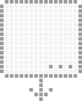 8 bits rétro Jeu pixel discours bulle ballon icône autocollant note mot-clé planificateur texte boîte bannière, plat png transparent élément conception