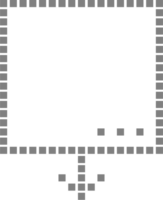 8 bit retrò gioco pixel discorso bolla Palloncino icona etichetta promemoria parola chiave progettista testo scatola striscione, piatto png trasparente elemento design