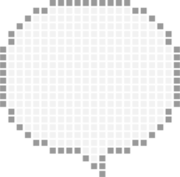 8 bits rétro Jeu pixel discours bulle ballon icône autocollant note mot-clé planificateur texte boîte bannière, plat png transparent élément conception