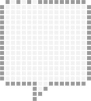 8 bits retro juego píxel habla burbuja globo icono pegatina memorándum palabra clave planificador texto caja bandera, plano png transparente elemento diseño