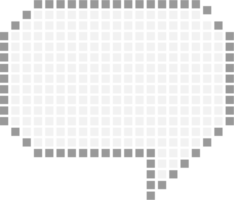 8 bits rétro Jeu pixel discours bulle ballon icône autocollant note mot-clé planificateur texte boîte bannière, plat png transparent élément conception