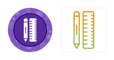 Pencil with Ruler Vector Icon