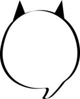 djur- sällskapsdjur katt svart och vit Färg Tal bubbla ballong, ikon klistermärke PM nyckelord planerare text låda baner, platt png transparent element design