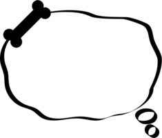 djur- sällskapsdjur ben svart och vit Färg Tal bubbla ballong, ikon klistermärke PM nyckelord planerare text låda baner, platt png transparent element design