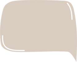 vistoso pastel beige color habla burbuja globo, icono pegatina memorándum palabra clave planificador texto caja bandera, plano png transparente elemento diseño