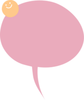 färgrik pastell rosa Färg Tal bubbla ballong, ikon klistermärke PM nyckelord planerare text låda baner, platt png transparent element design