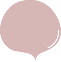 Colorful pastel pink color speech bubble balloon, icon sticker memo keyword planner text box banner, flat png transparent element design