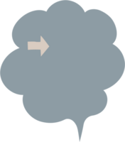 Colorful pastel blue color speech bubble balloon, icon sticker memo keyword planner text box banner, flat png transparent element design