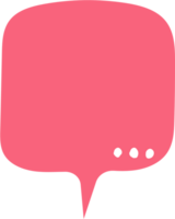 Colorful pastel pink color speech bubble balloon, icon sticker memo keyword planner text box banner, flat png transparent element design