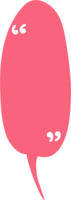 färgrik pastell rosa Färg Tal bubbla ballong med citat märken, ikon klistermärke PM nyckelord planerare text låda baner, platt png transparent element design