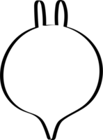 dier huisdier konijn konijn zwart en wit kleur toespraak bubbel ballon, icoon sticker memo trefwoord ontwerper tekst doos banier, vlak PNG transparant element ontwerp
