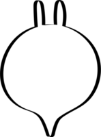 djur- sällskapsdjur kanin kanin svart och vit Färg Tal bubbla ballong, ikon klistermärke PM nyckelord planerare text låda baner, platt png transparent element design