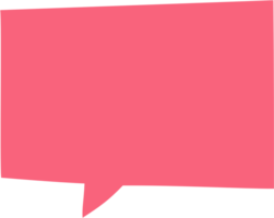 coloré pastel rose Couleur discours bulle ballon, icône autocollant note mot-clé planificateur texte boîte bannière, plat png transparent élément conception